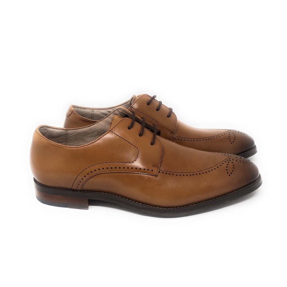 New Stacy Adams Mens Sz 8.5 Shoes Oxford Tan